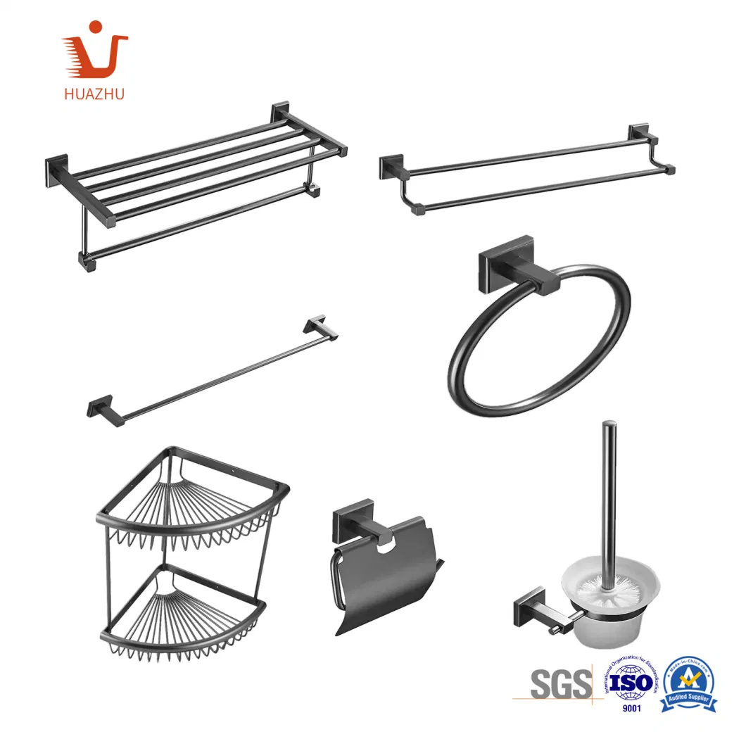 OEM Different Colors/ Styles Wall-Mount Bathroom Hardware Sets SUS304 Material Stainless Steel/ Brass/ Zinc Alloy/ Aluminum Alloy