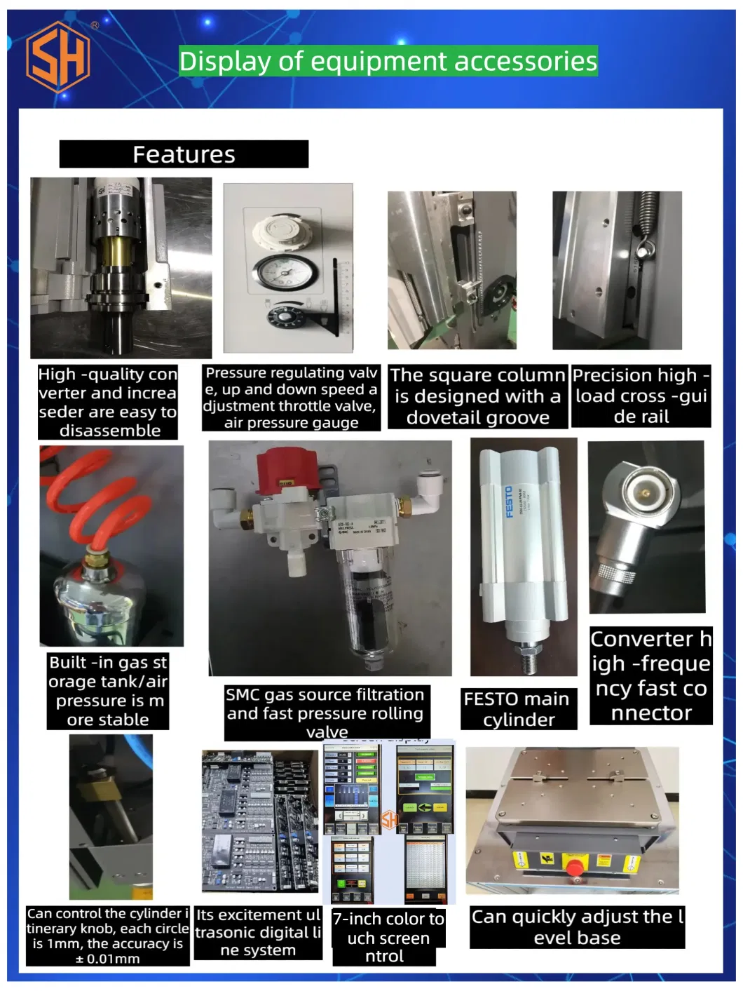 High Power Multifunctional Intelligent Ultra Precision Pneumatic Ultrasonic Plastic Welding Machine/Customizable