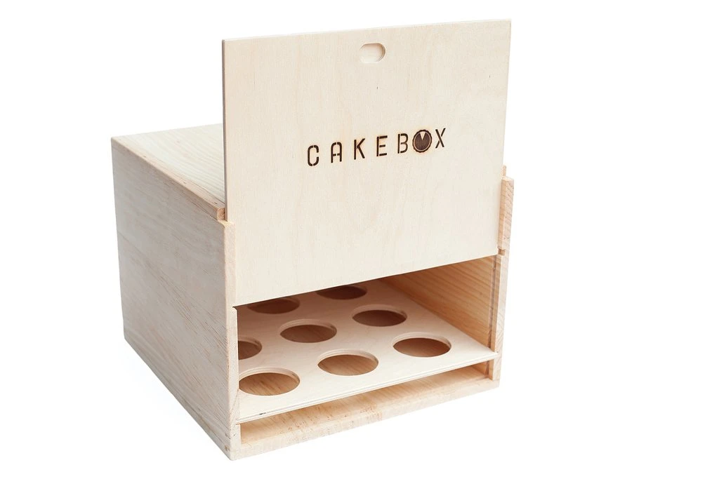 Solid Wood Cupcake Box Wooden Storage Box