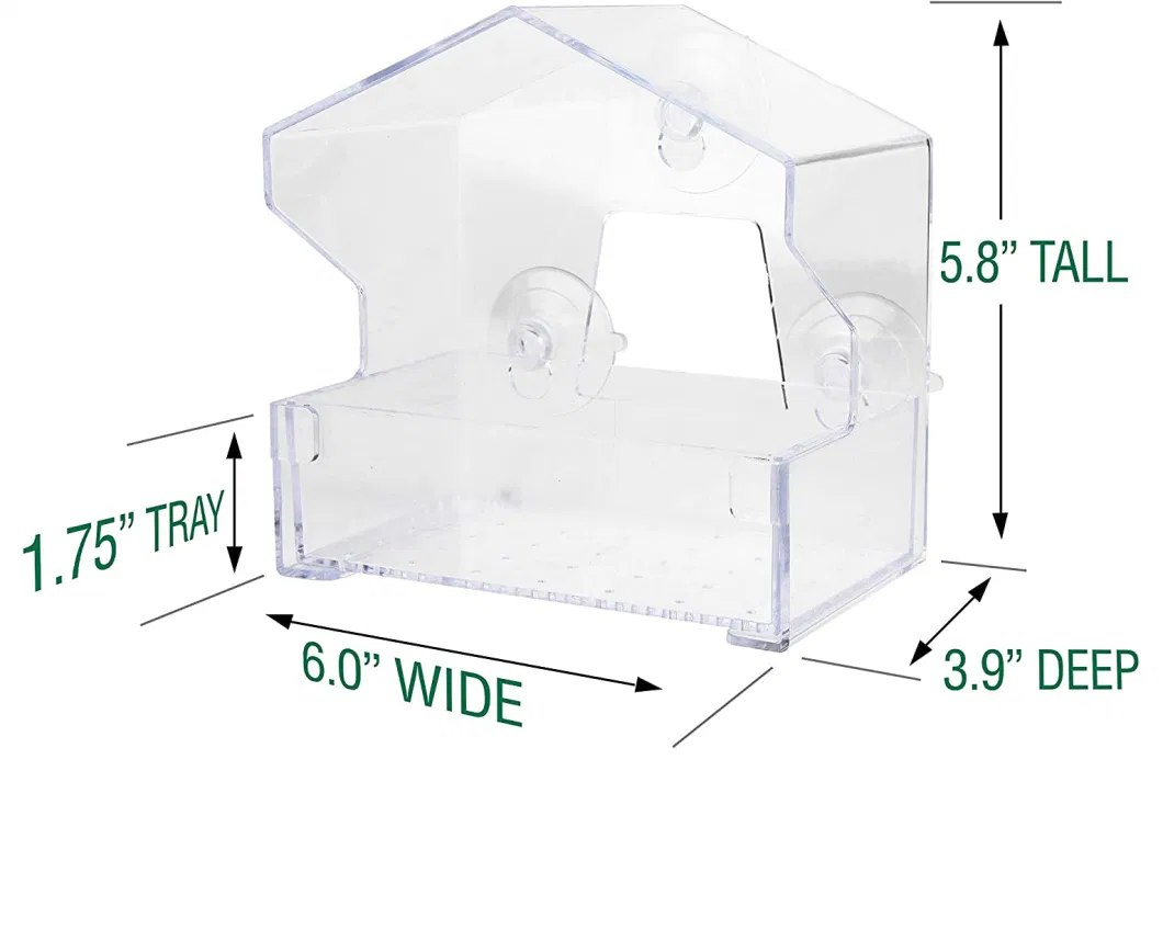 ISO BSCI Factory Wholesale Acrylic Bird Cage with Strong Suction Cup