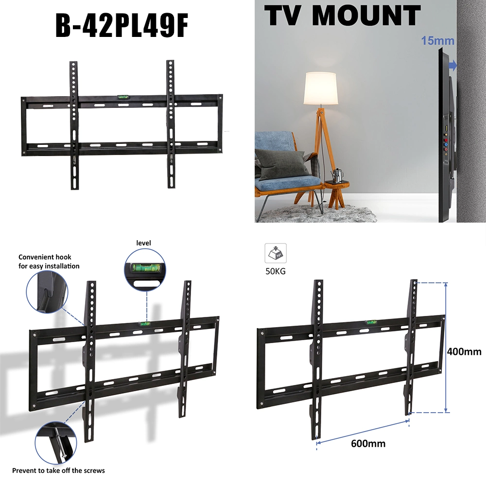 Vesa 600X400 Full Motion Telescopic TV Wall Mount Bracket 14&quot; 26&quot; 32&quot; 37&quot; 42&quot; 46&quot; 50&quot; 55&quot; 60&quot; 65&quot; 100&quot; Hidden Fixed Swivel Tilt TV Mount Bracket