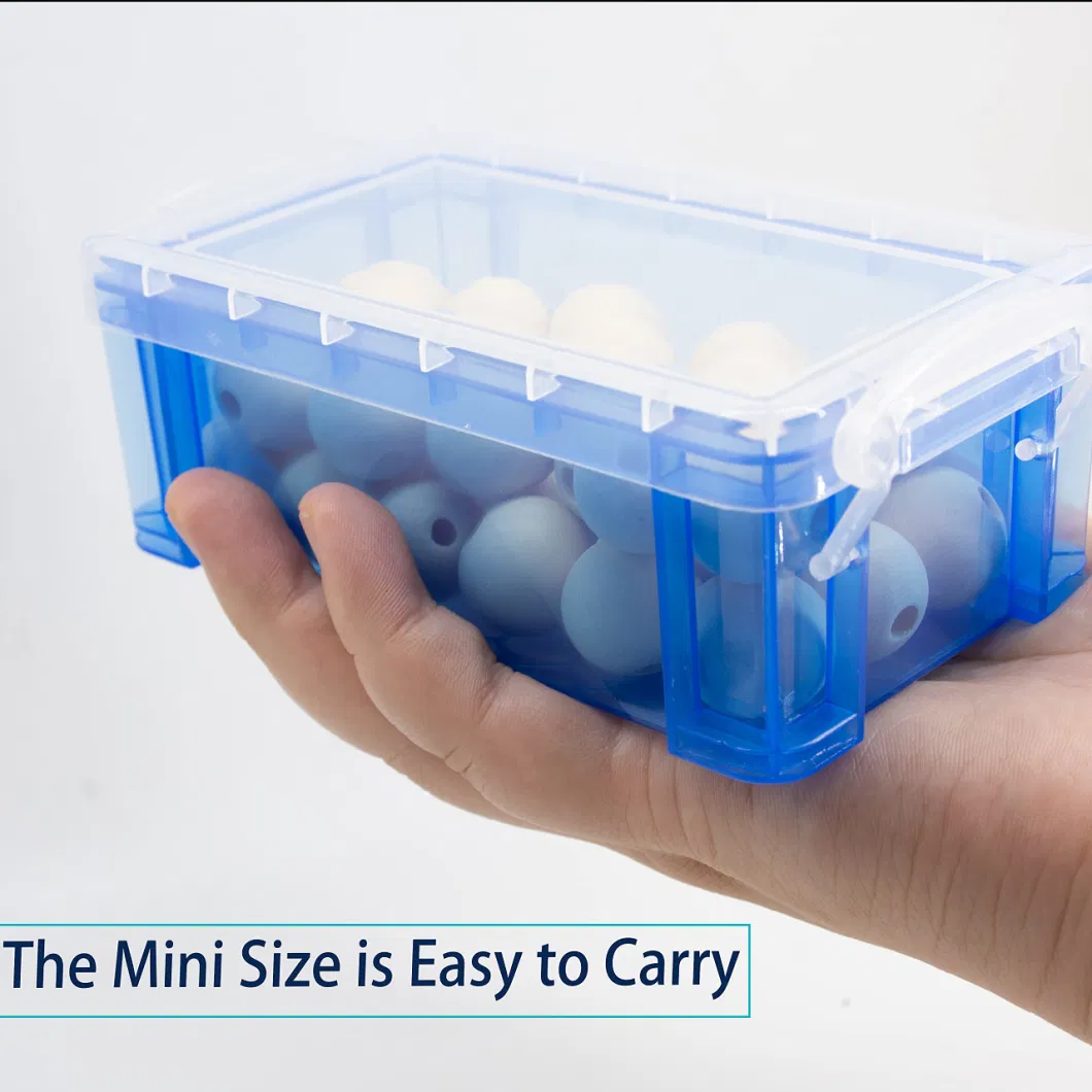 Small Plastic Box Stackable Mini Plastic Storage Box with Lid Clear Plastic Organizer Container for Jewelry Beads Small Crafts Items Access