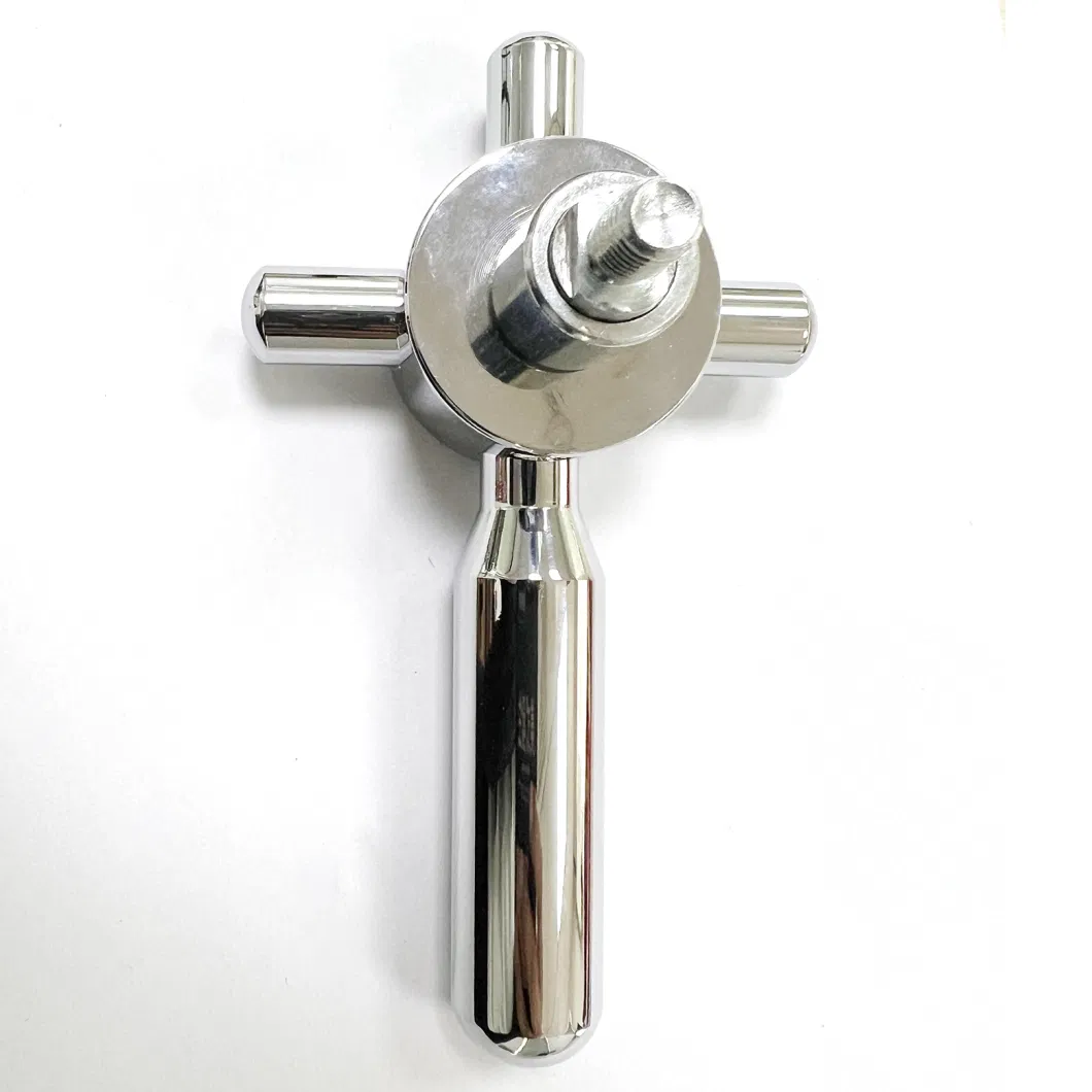 New Design Zinc Alloy Chrome Finish 4 Spoke Safe Handle