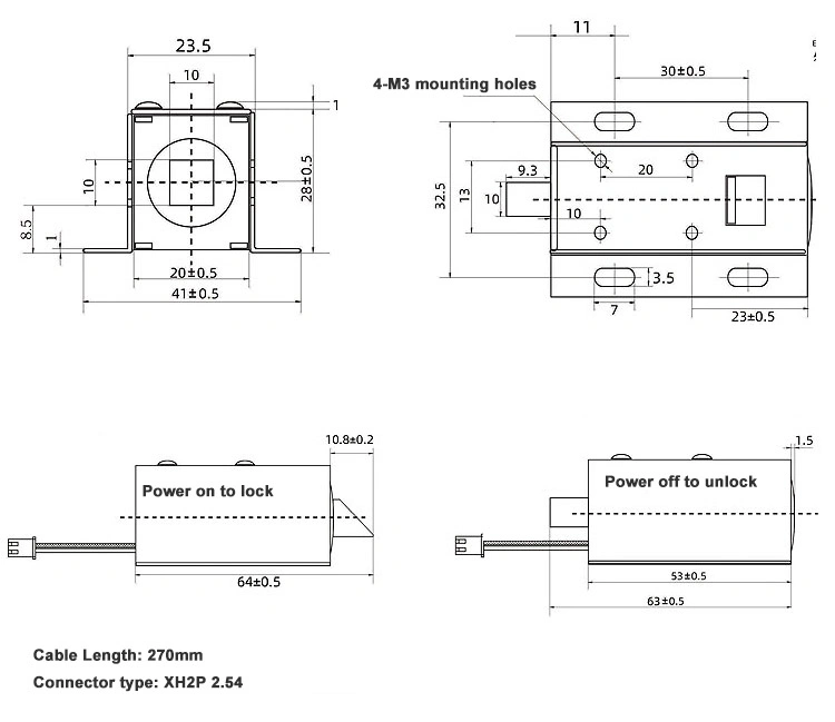 12VDC 0.3A Solenoid Electric Door Lock Fail Safe