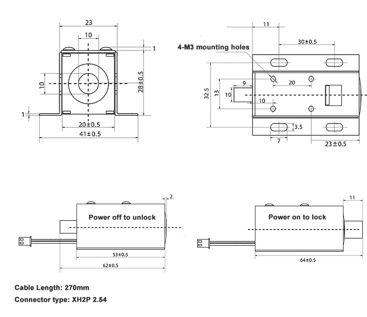 12VDC 0.3A Solenoid Electric Door Lock Fail Safe