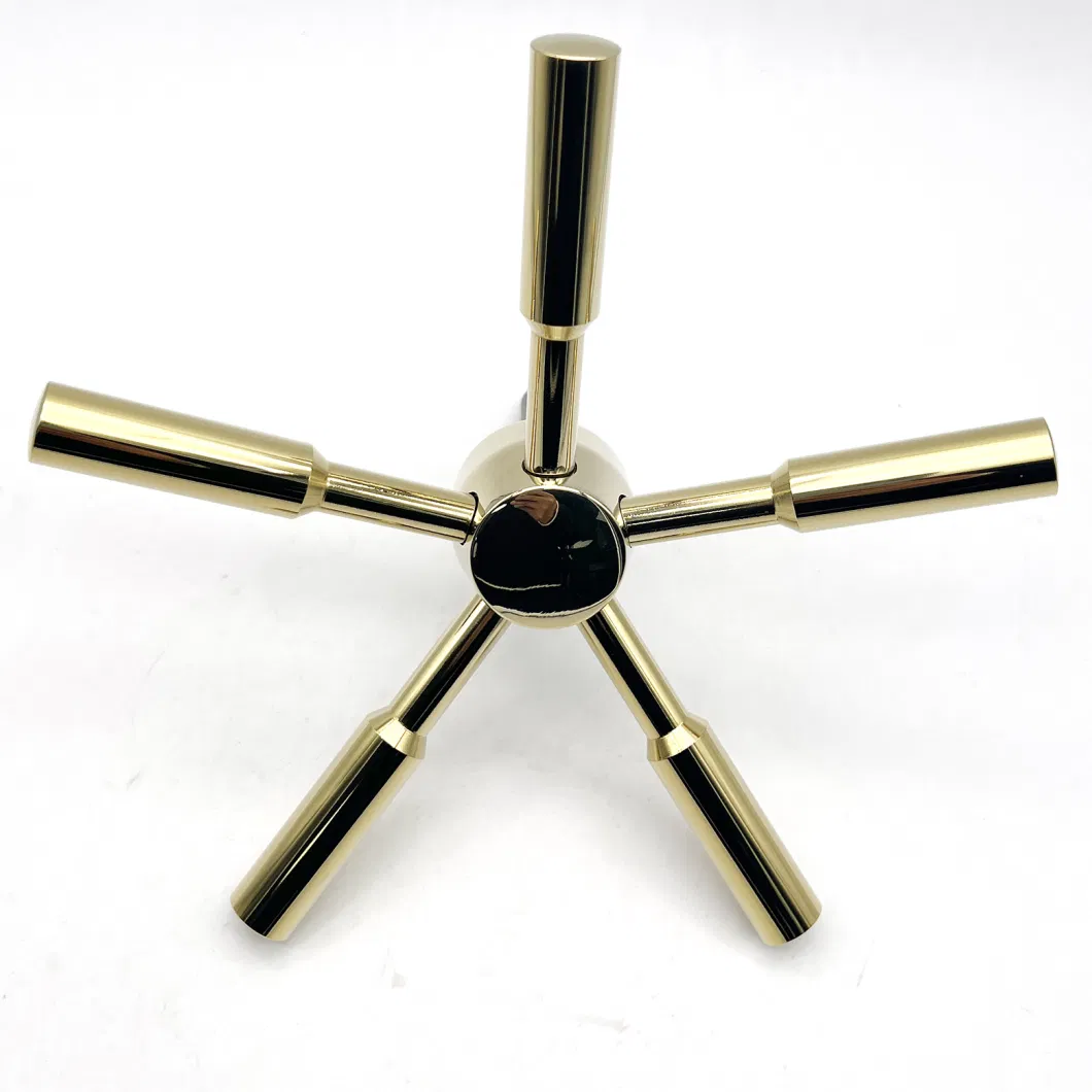 Brass Finish 5 Spoke Gun Safe Handle for Vault Doors