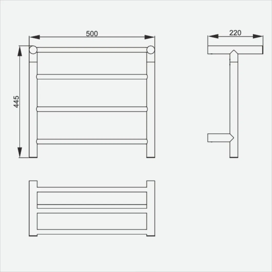 Compact Electric Towel Rack with Top Rack for Small Bathrooms