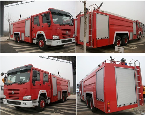 Brand New HOWO 4X2 Emergency Fire Rescue Trucks with Water and Foam Tank for Myanmar