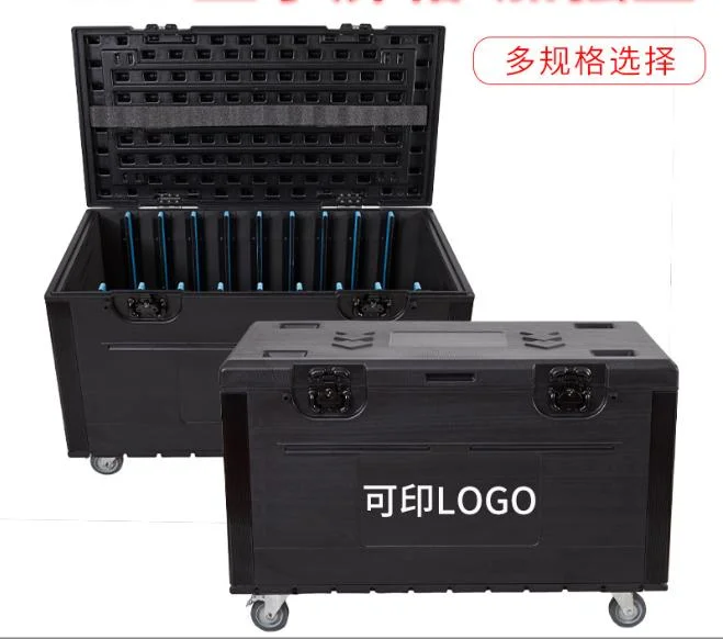 Portable Factory Pack out Tool Boxes Road Case Plastic Black for Transportation