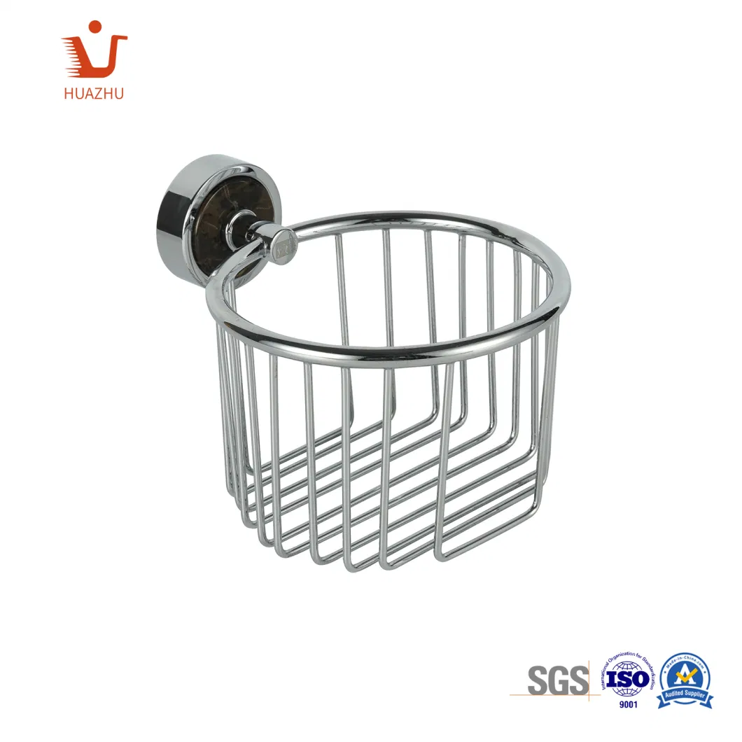 Stainless Steel 304 Triangle Mesh Basket Bathroom Corner Shelf Custom Chrome Shower Basket of Top Quality