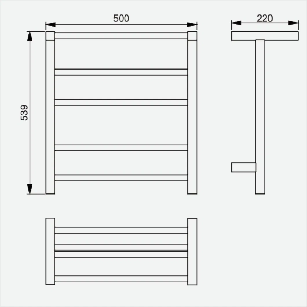 304 Stainless Steel with Storage Rack Simple Energy-Saving Electric Towel Rack