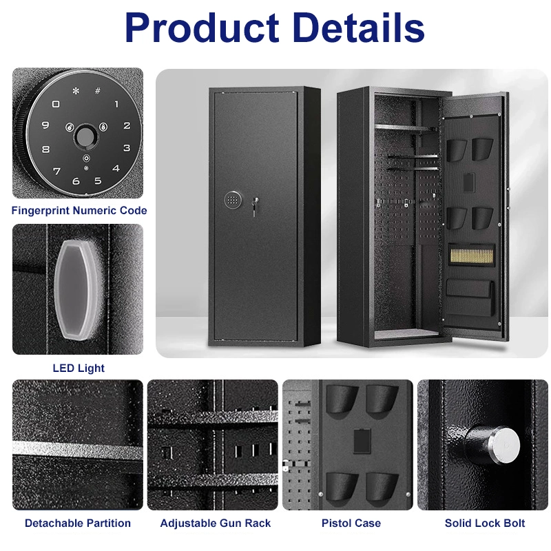 Large Digital Gun Storage Boxes Waterproof Fireproof Resistant Gun Safe