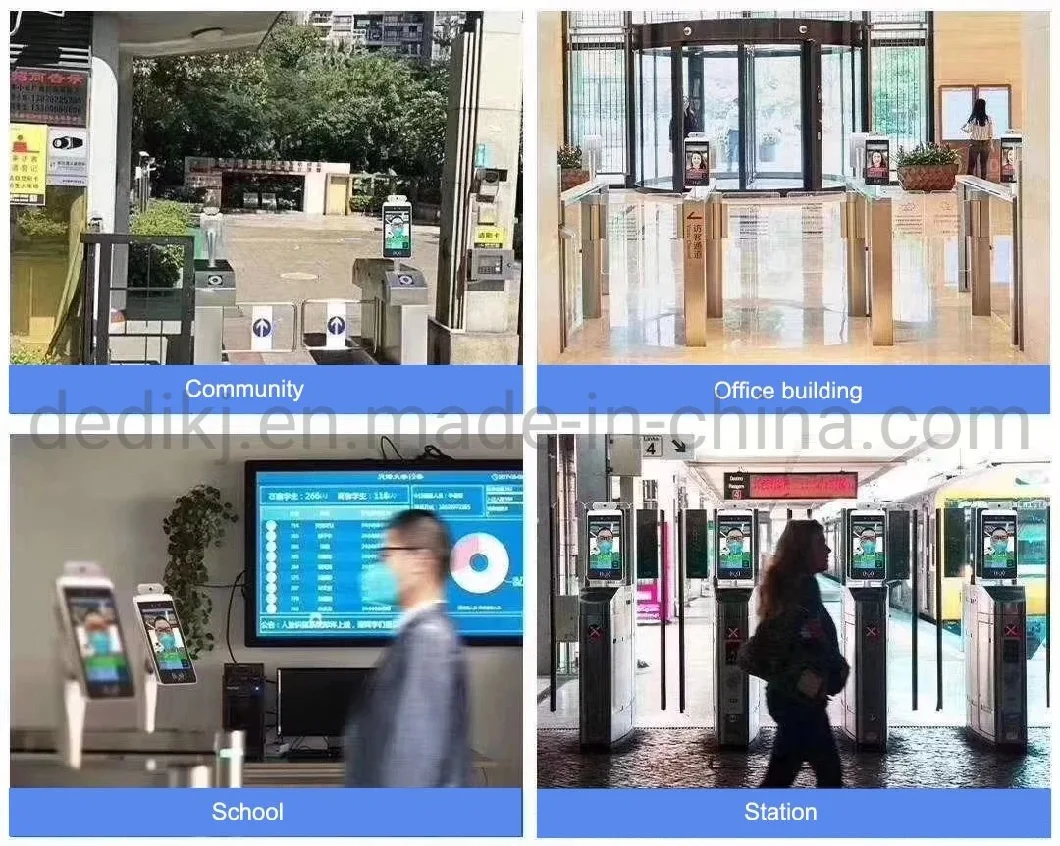 8inch Face Detection with Temperature Measurement Access Control System
