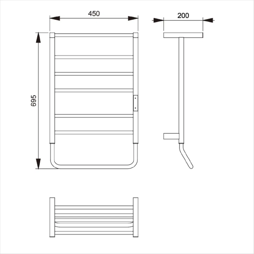 Stainless Steel Electric Towel Rack with Top Rack and Bottom Rack for Large Space