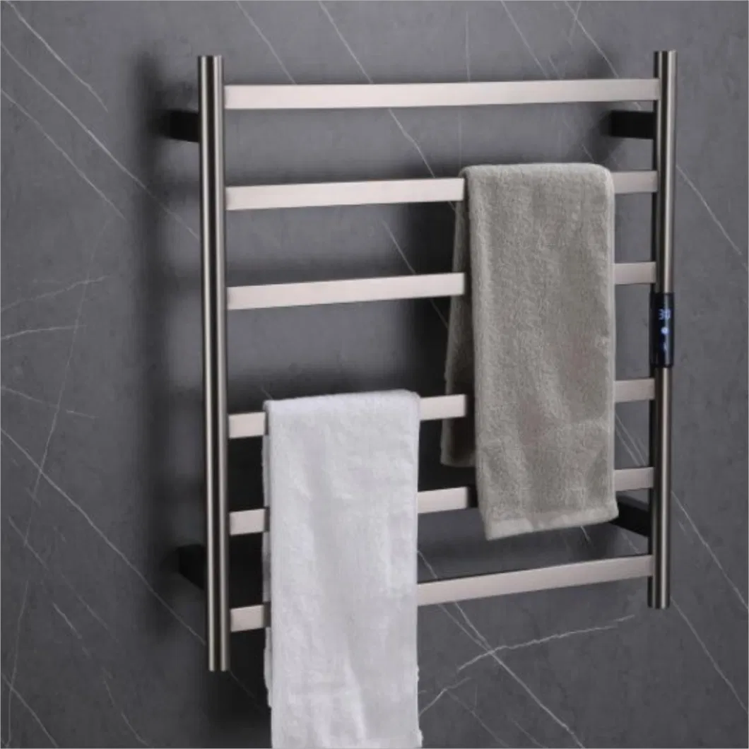 Space-Saving Electric Towel Rack with Vertical Orientation