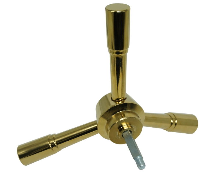 Yosec Brass Color 3 Spoke Safe Handle for Vaults Door