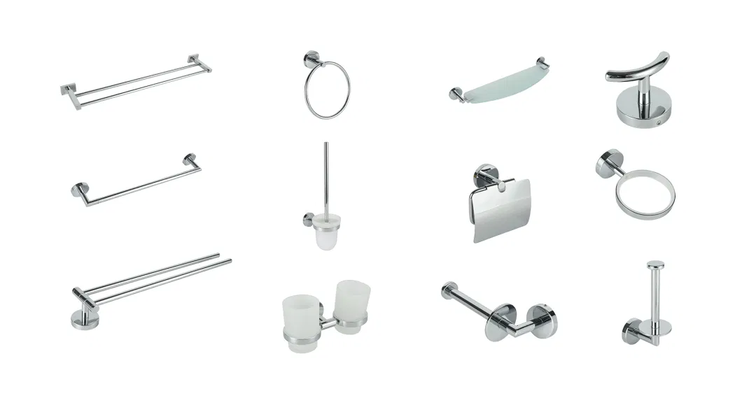 OEM Factory Direct Sales Custom Zinc Alloy Stainless Steel Bathroom Accessories Wall Mounted Hardware Set