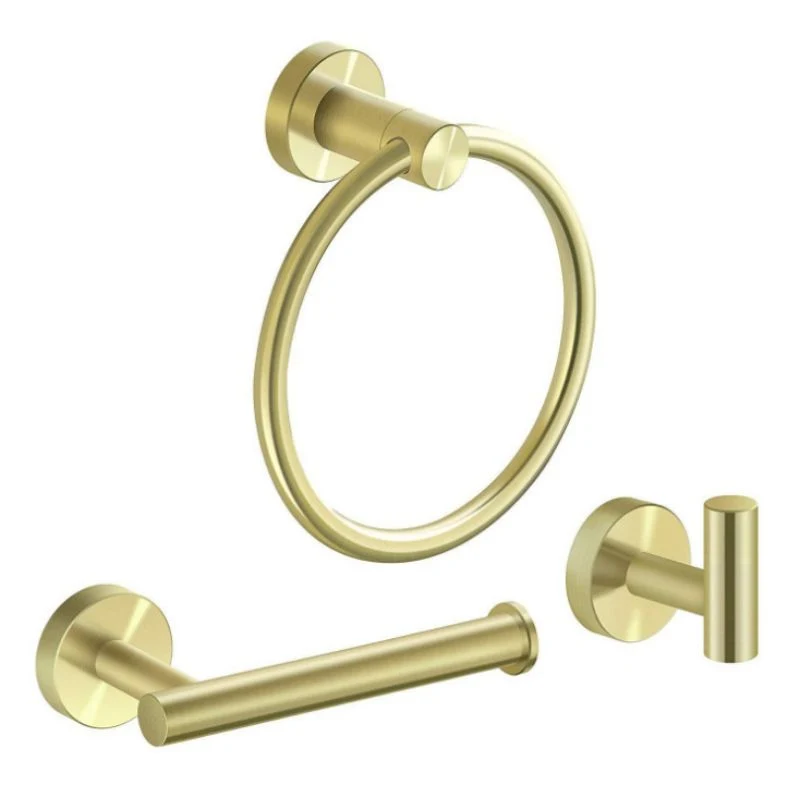 Custom Gold Series Bathroom Accessories Set Wall Mounted Stainless Steel or Brass Towel Bar Towel Ring Towel Robe Hook