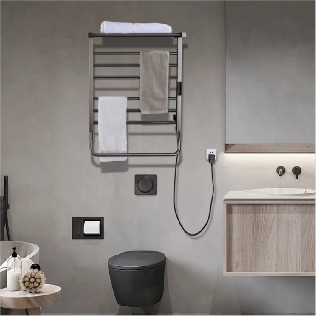 Stainless Steel Electric Towel Rack with Top Rack and Bottom Rack