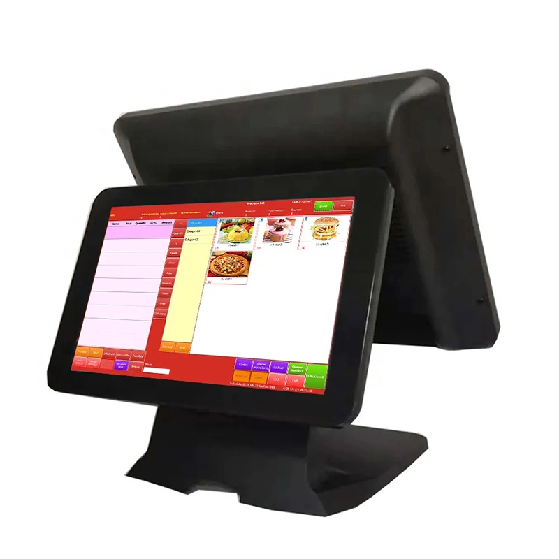 15.6 Inch 11.6 Inch Dual-Screen POS Terminal Cash Register Touch Display Ticket Machine Scan Gun Cash Box