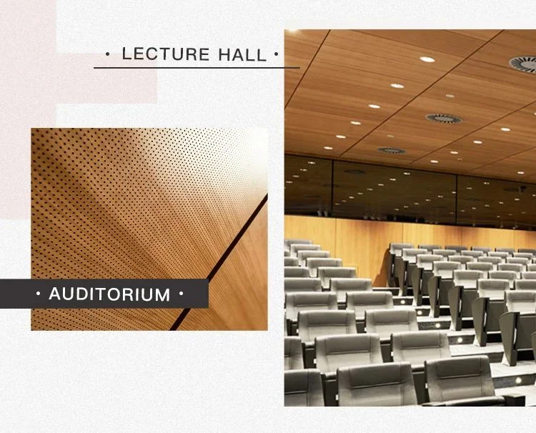 Sound Absorbing Materials Wood Panel for Wall and Ceiling for Lecture Hall