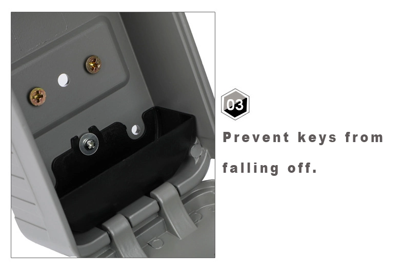 Wall Mount Lock Key Box Combination and Key Open with Water Proof Cover