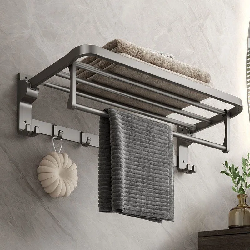 Bathroom Accessories Bathroom Hardware Towel Rack Hanging Gun Gray Towel Rack Set