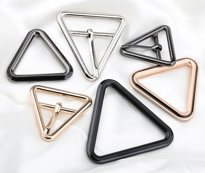 Garment Accessories with/Without Pin Adjustable Metal Triangle Buckle