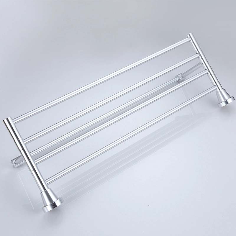 Wall-Mounted Exquisite Durable 304 Stainless Steel Bathroom Towel Rack Zinc Alloy Bracket Zamak Die Casting Towel Rail with Hooks