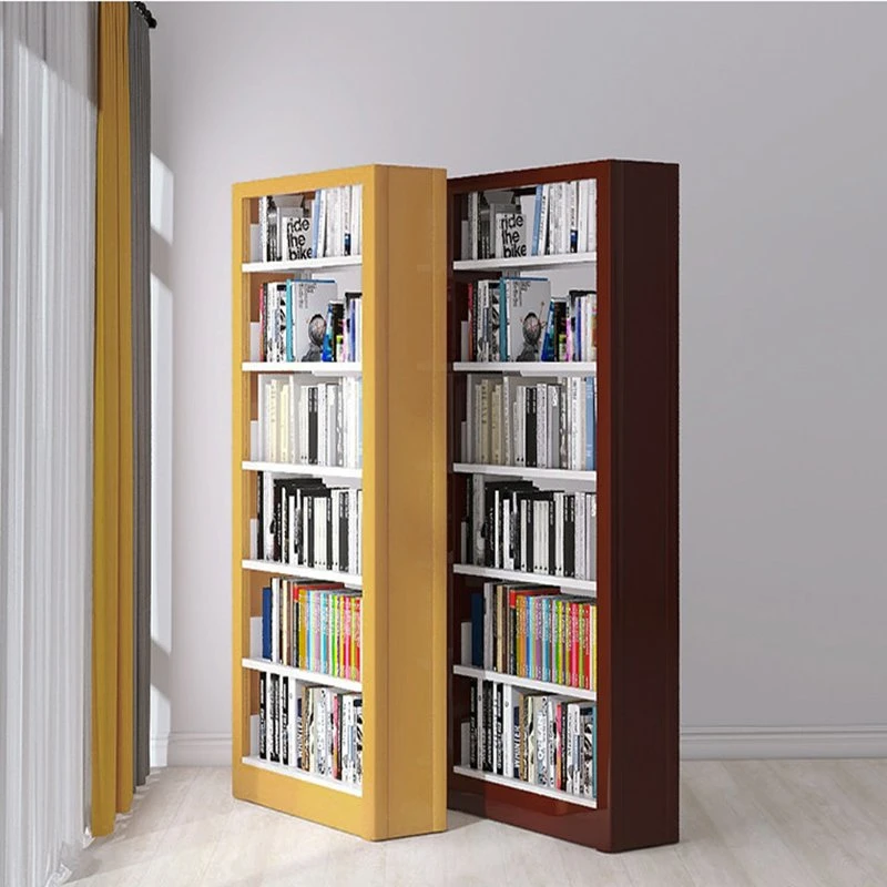 Good Price Metal Office Furniture Steel-Wood Library Mobile Bookshelf