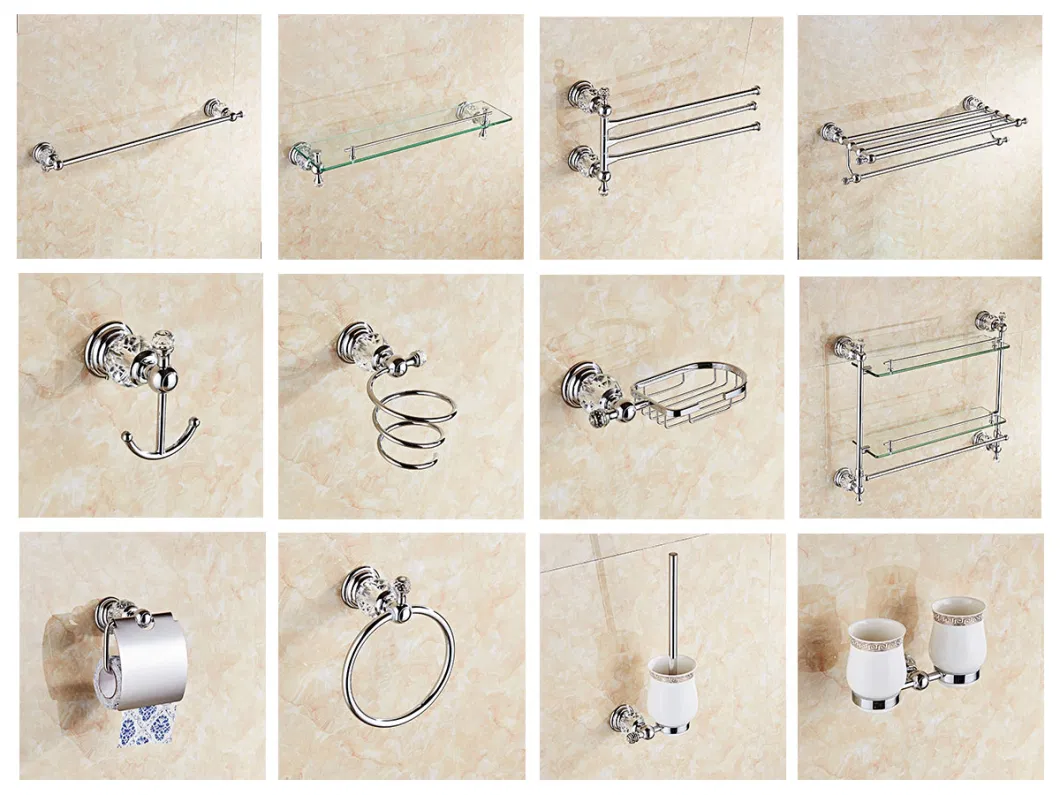 OEM Different Colors/ Styles Wall-Mount Bathroom Hardware Sets SUS304 Material Stainless Steel/ Brass/ Zinc Alloy/ Aluminum Alloy