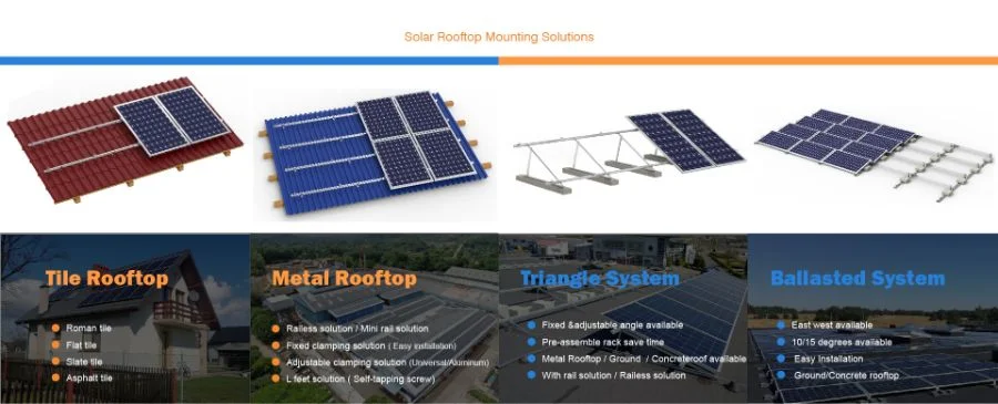 Zinc Aluminum Magnesium Solar Flat Roof PV Support Ballast Rack for Apoyo Solar Rooftop Mounting