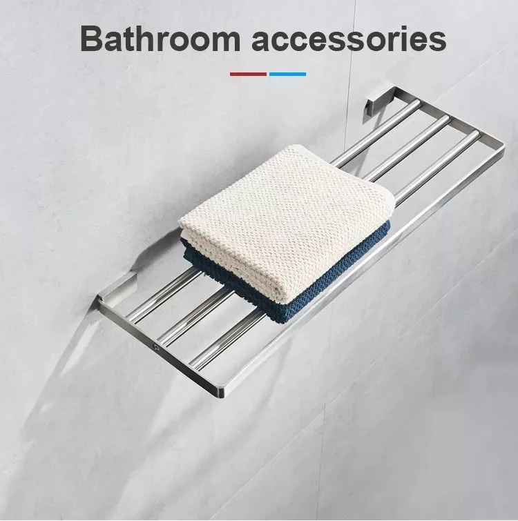 304 Stainless Steel Towel Rack Set Bathroom Single Bar Towel Rack Coat Hook Bathroom Hard Towel Rack Bathroom