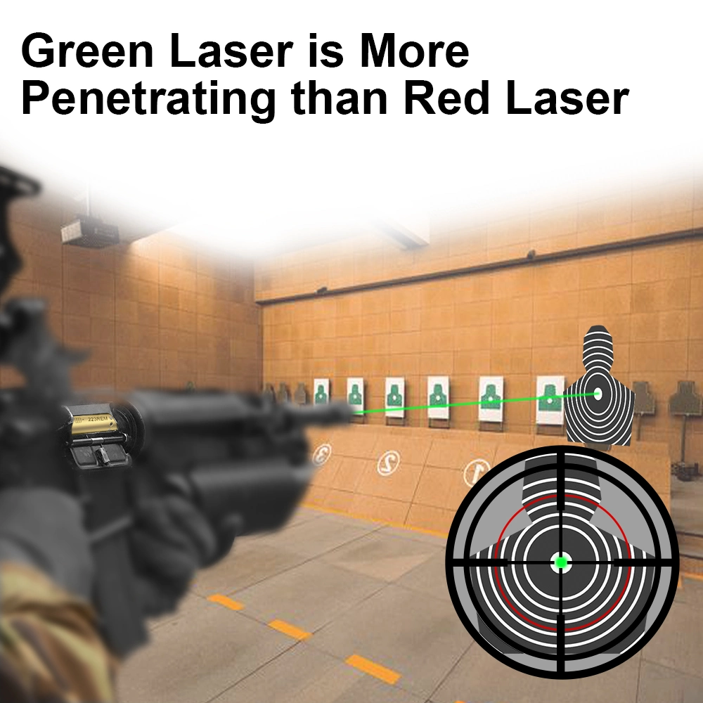 Tactical Green DOT Laser Sight 223nm Brass Bullet Green Laser Calibrated Fire Aiming Training Hunting Accessories