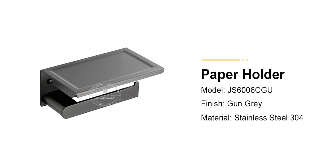 Spot New Products Gun Grey Hotel Paper Holder with High-End Quality