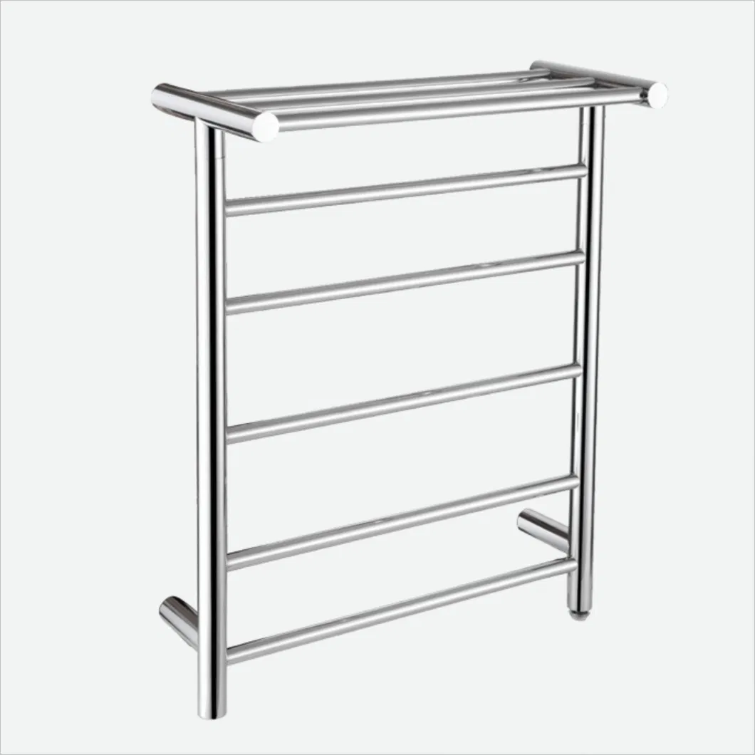 Compact Stainless Steel Electric Towel Rack with Top Rack