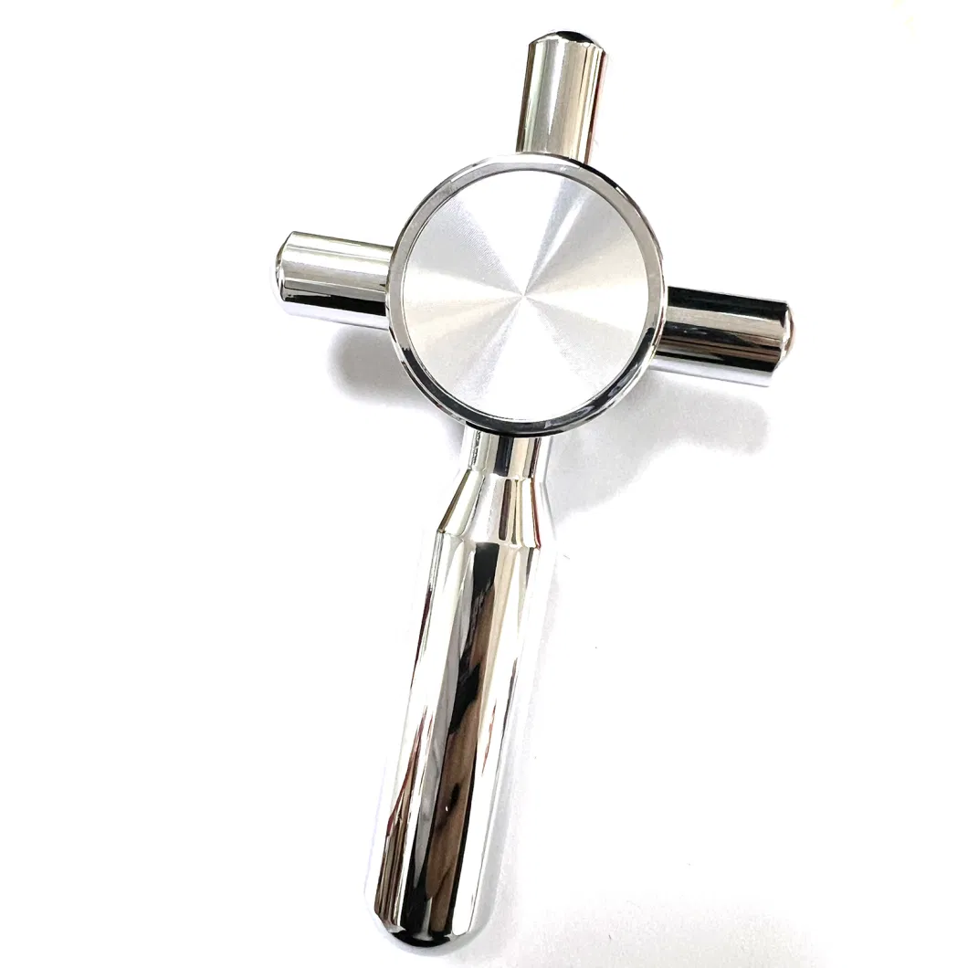 New Design Zinc Alloy Chrome Finish 4 Spoke Safe Handle