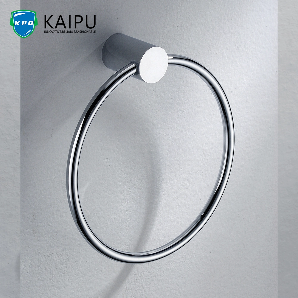 Chrome Circular Wall Mounted Towel Rack