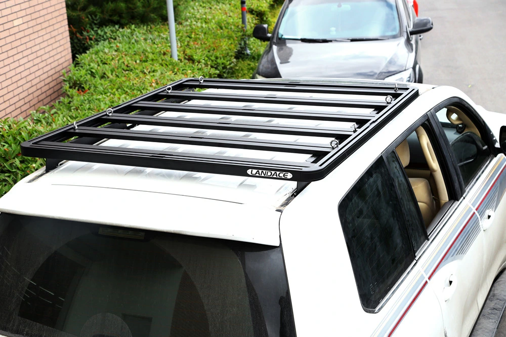 Universal 4X4 Aluminium Luggage Cargo Carrier Basket Vehicle Car Roof Rack with Ladder for 4runner Toyota