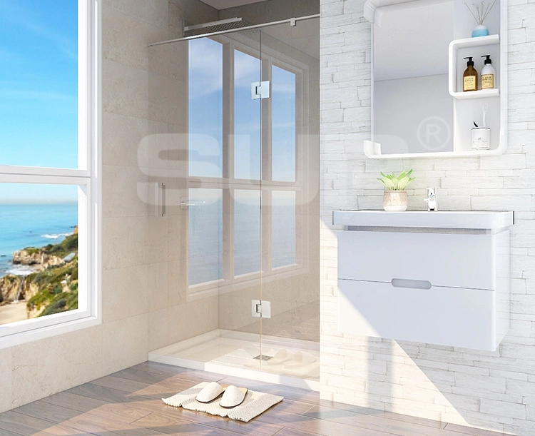 Frameless Door Glass to Wall 90 Degree Brass Adjustable Shower Hinge Bathroom Hardware Gh1501A