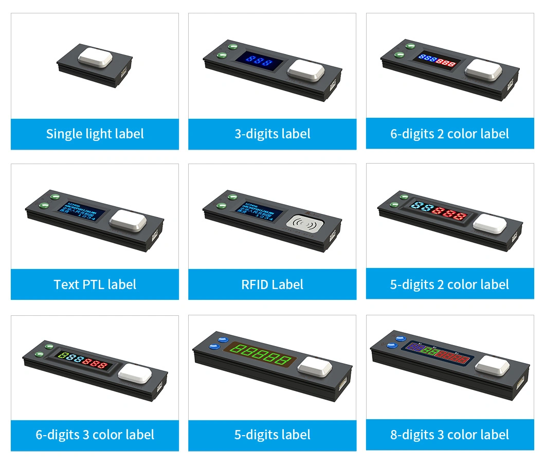 Macinte 5digit Electronic Rack Tag Touch Botton Warehouse Storage Picking Support Equipment Wms Pick to Light Ptl System