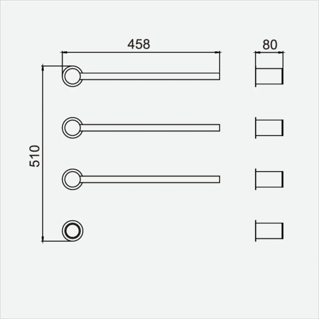 Wall-in Stainless Steel Electric Towel Rack for Small Spaces