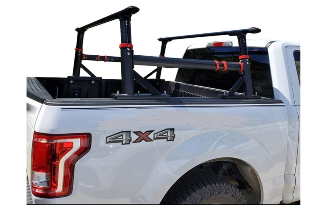 Adjustable Aluminum Truck Bed Rack Round Telescopic Aluminum Ladder Roof Rack