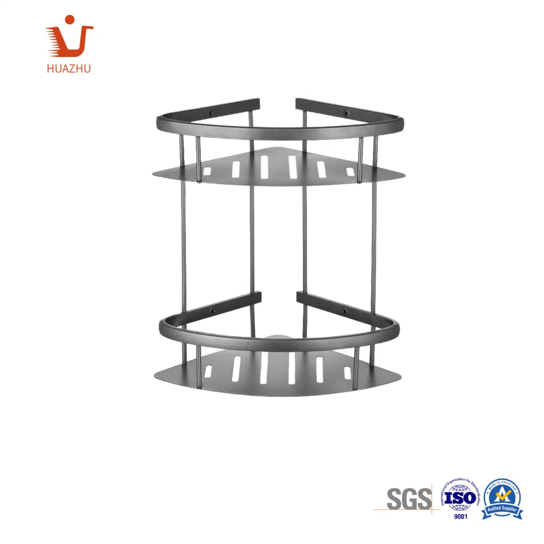 Stainless Steel Corner Basket for Bathroom Powder Coated Shower Rack Bathroom Storage