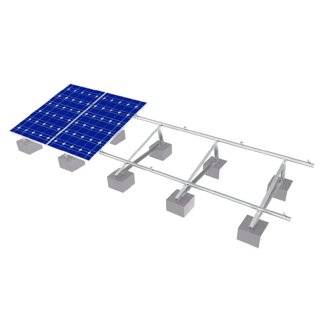 Solar Panel Power System PV Flat Roof Mounting Ballasted Solar Energy Bracket Racking