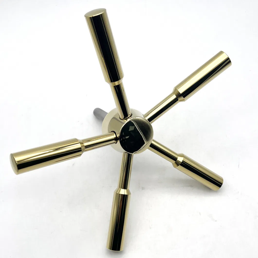 Brass Finish 5 Spoke Gun Safe Handle for Vault Doors