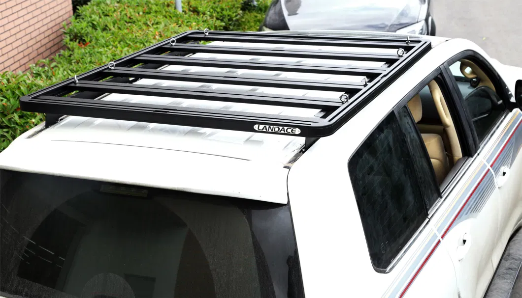 Universal 4X4 Aluminium Luggage Cargo Carrier Basket Vehicle Car Roof Rack with Ladder for 4runner Toyota