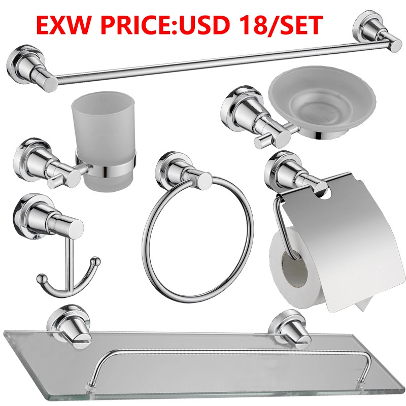 Quality Assurance Zinc Alloy Base 304 Stainless Steel Pendant Bathroom Washroom Lavatory Wall Mounted Accessories