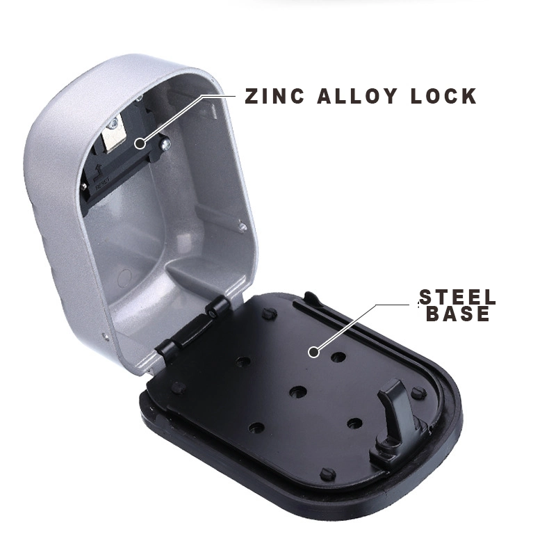 Key Safe Box Outdoor Wall Mounted Key Box with Waterproof Cover