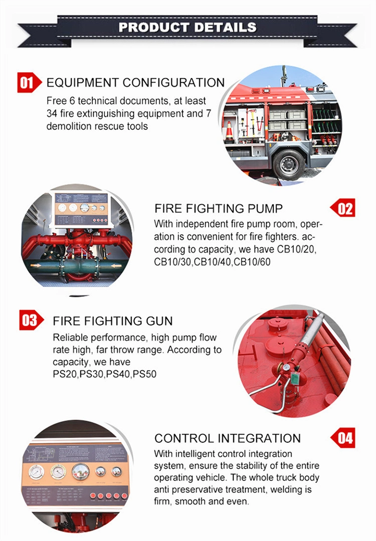 Japanese Brand 8 Tons Water Foam Water Fire Fighting Truck